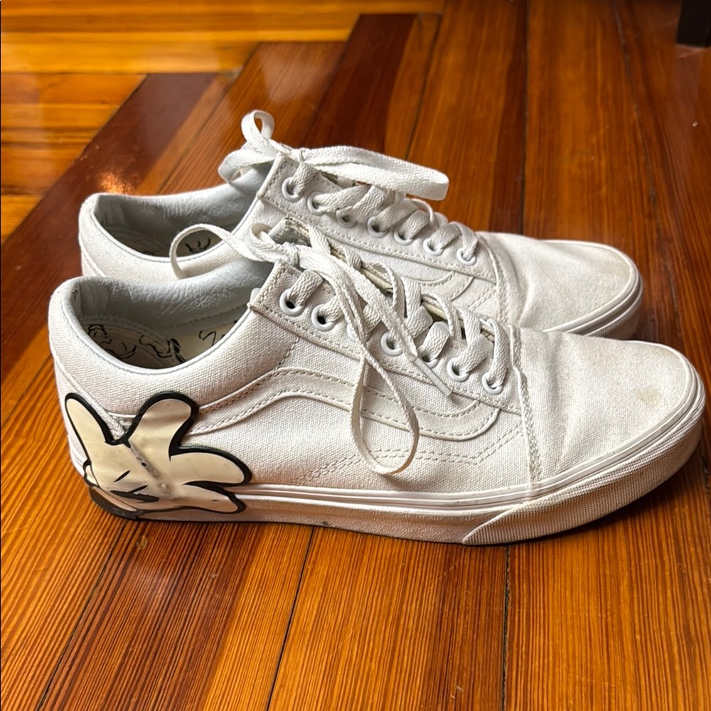 Vans White Canvas Skate Sneakers